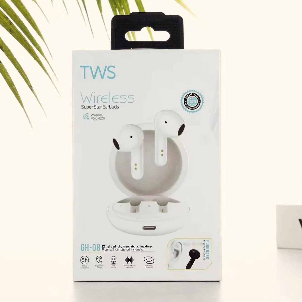 TWS Wireless Super Star Earbuds  Bluetooth 5.3 Noise Reduction Earbuds with Charging Case