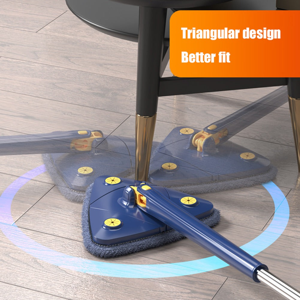 New Extended Triangle Mop 360° Twist Squeeze Wringing X-Type Mop