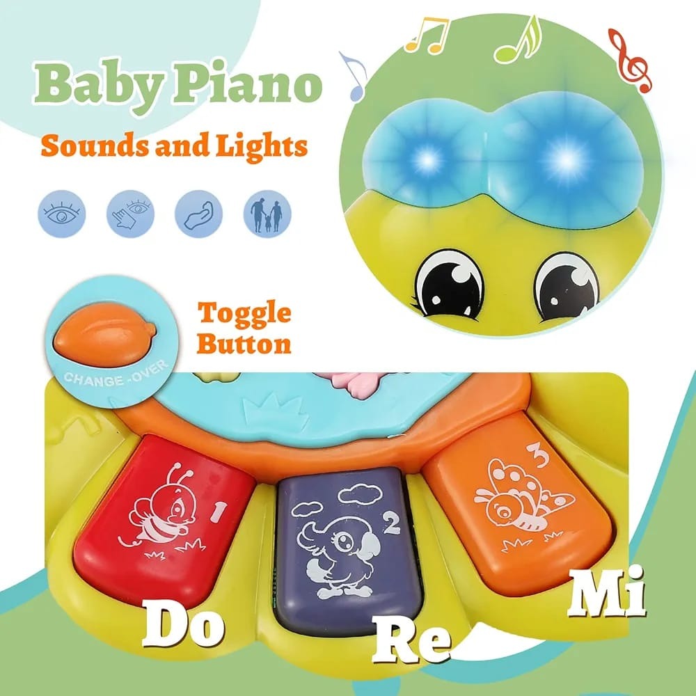 TOEY PLAY Baby Musical Piano Keyboard with Caterpillar