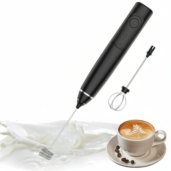 2-in-1 Electric Milk Frother & Egg Whisk – USB Rechargeable Mixer