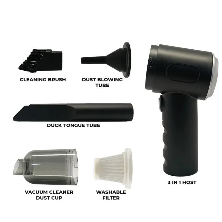 3-in-1 Portable Wireless Vacuum Cleaner AS-228 – Handheld Car & Home Vacuum