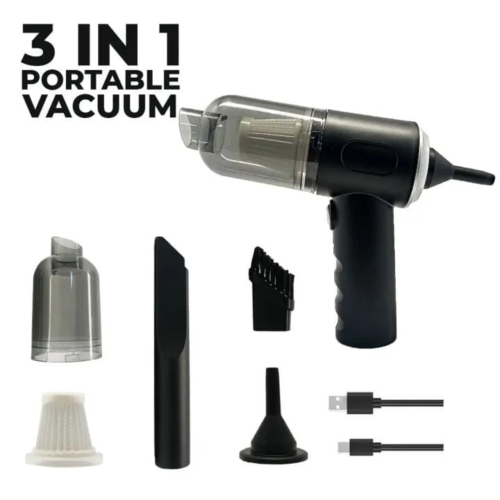 3-in-1 Portable Wireless Vacuum Cleaner AS-228 – Handheld Car & Home Vacuum