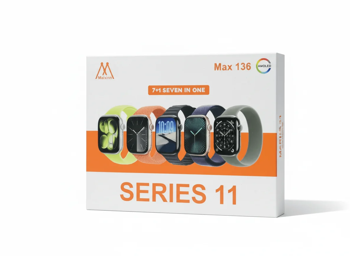 Maixinn 7+1 AMOLED Smart Watch  Premium HD Display Smartwatch for Everyday Lifestyle