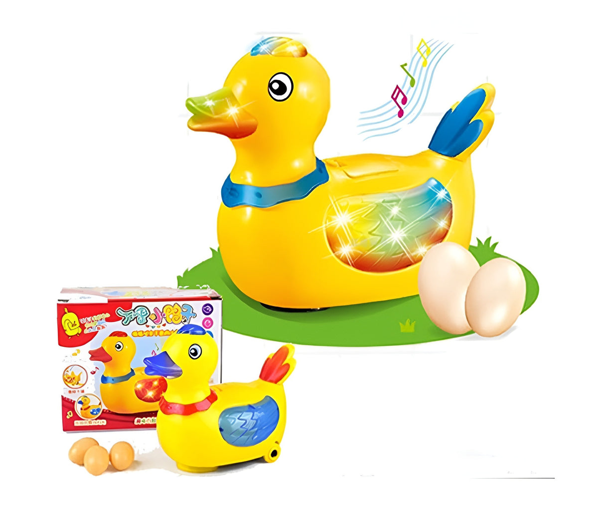 Musical Electric Lay Eggs Duck Toy for Kids